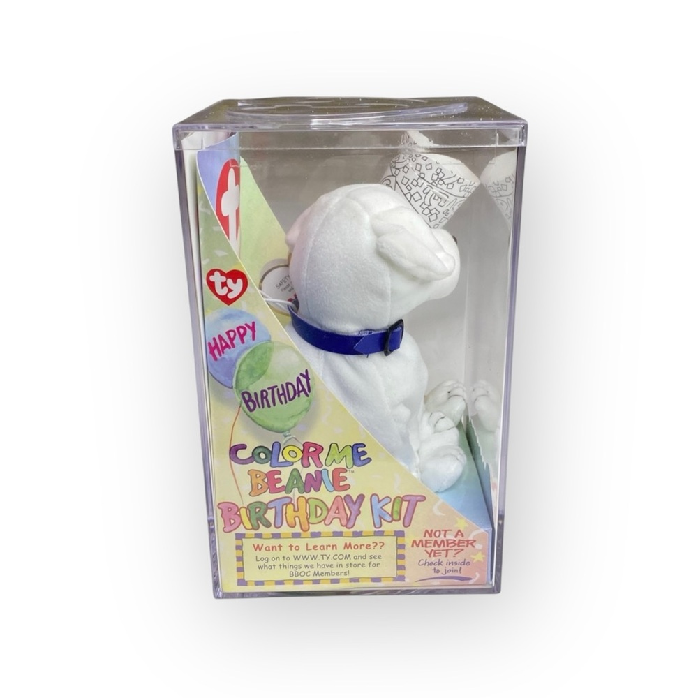 new Y2K Collectible: Beanie Babies Official Club 𖠌 Color Me Birthday Kit Dog 𖠌 - Picture 10 of 16